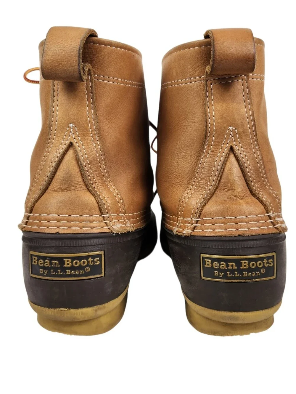 L.L. Bean Bean Boots Leather Rubber Duck Boots Made In Maine Mens Size 12 Narrow